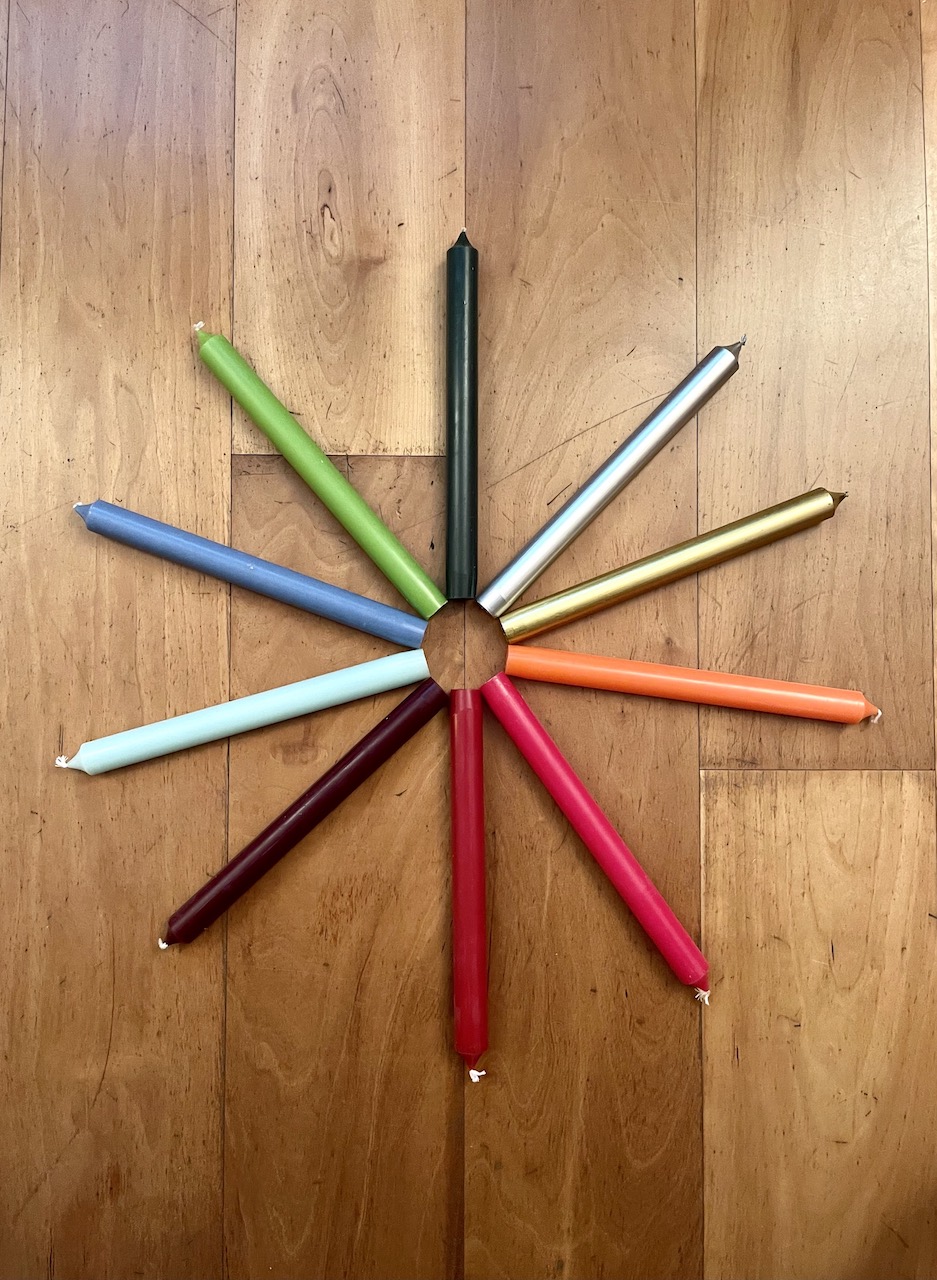 bunte Stabkerzen caspari