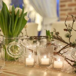 Glas Teelicht Halter