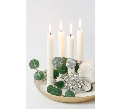 kerzenschale weiss deco