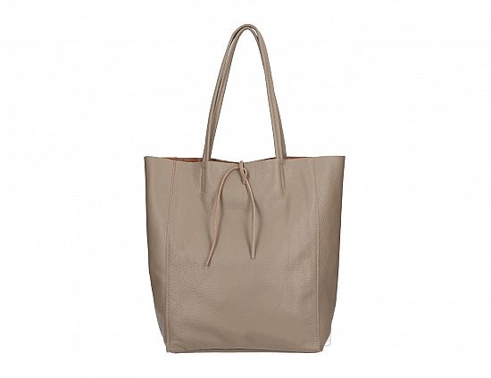 leder tasche shopper taupe