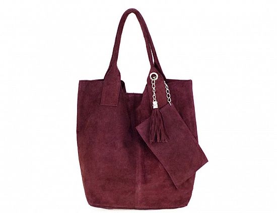wildleder tasche shopper