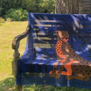 Wolltuch Cheetah & Palms