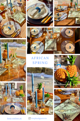African Spring Tischdeko