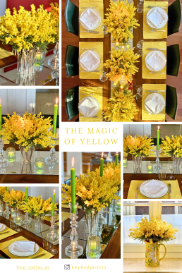 The Magic of Yellow Tischdeko
