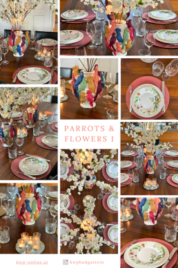 Parrots & Flowers I