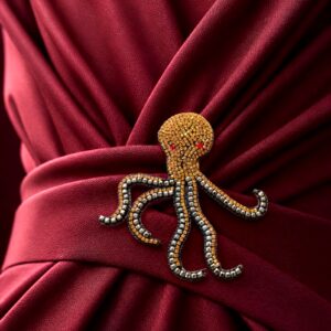 Brosche Oktopus