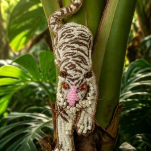 Brosche weisser Tiger