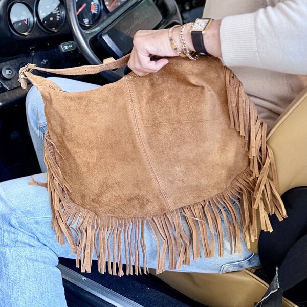 Wildleder Tasche mit Fransen